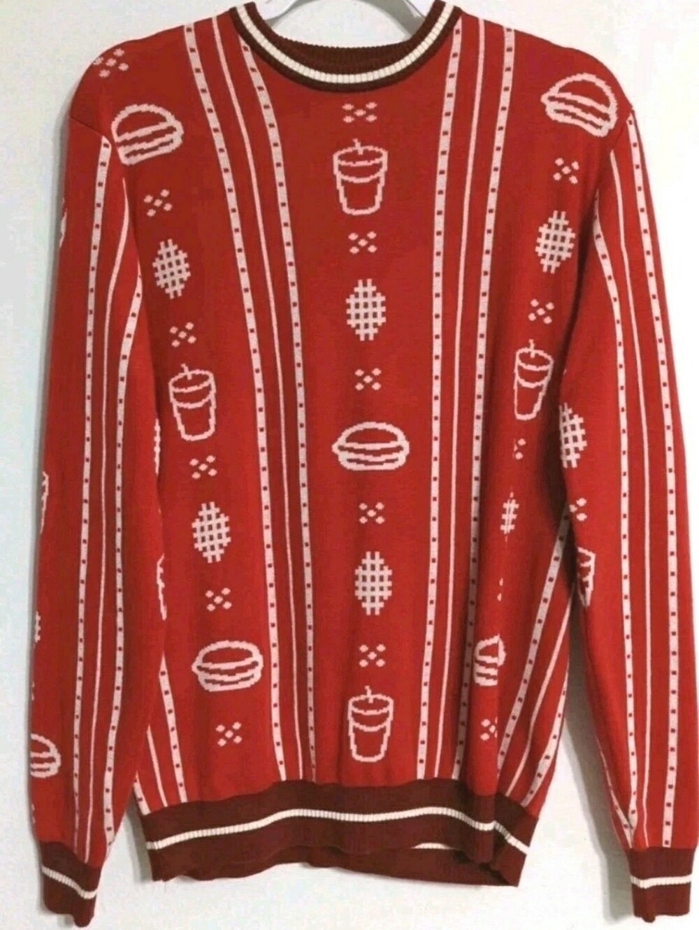 Chick-Fil-A Sweater Mens Ugly Christmas Holiday Sweater Cow Party Medium